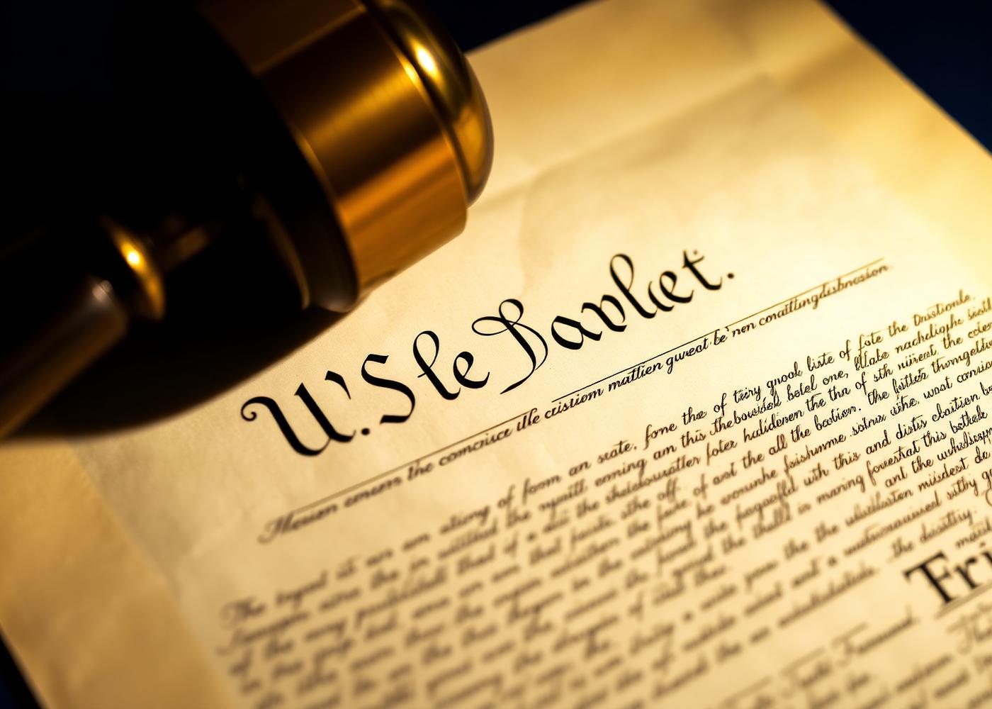 Detail of the U.S. Constitution parchment
