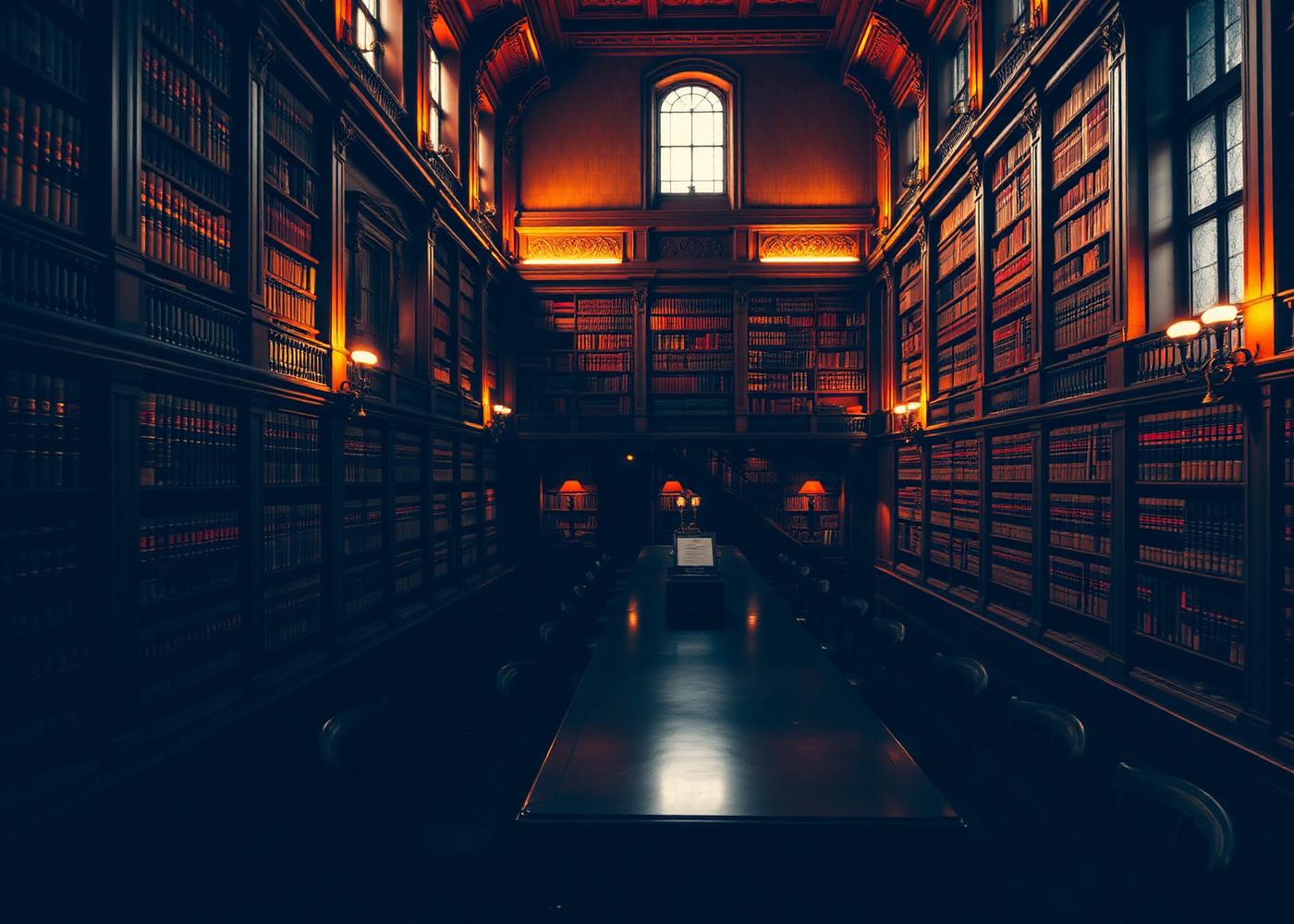 Interior of a grand law library